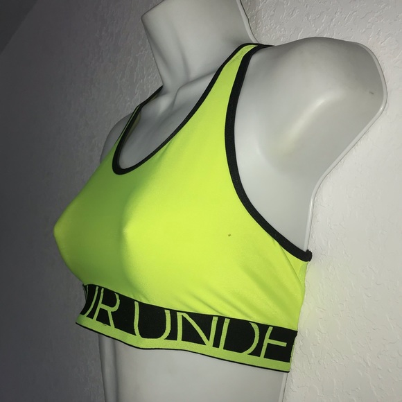 Under Armour Neon Logo Racerback Sports Bra S - Picture 3 of 4